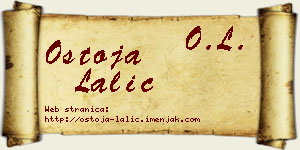Ostoja Lalić vizit kartica
